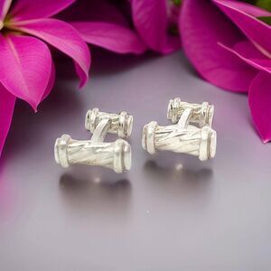 Tiffany & Co "Atlas" Cufflinks Sterling Silver 9.29 Grams Estate TIF914